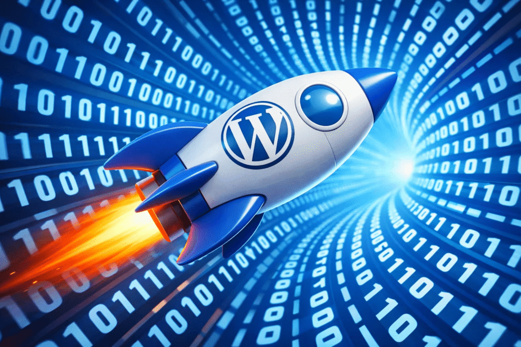 WP Rocket plugin interface showing fast loading and caching settings for WordPress